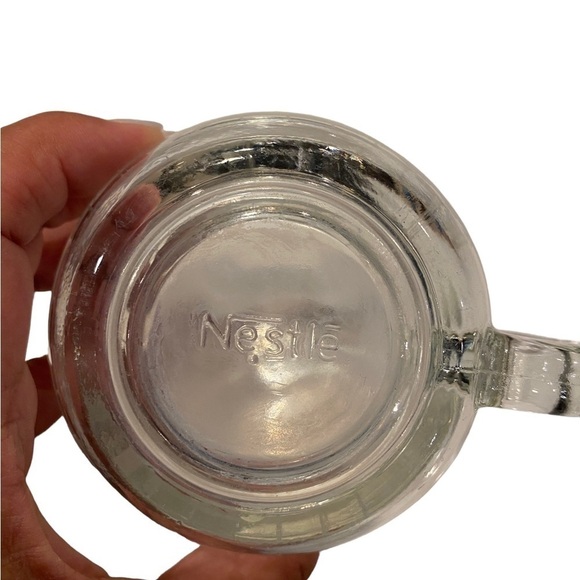 Set of 2 Vintage Nestle Nescafe World Map Globe Etched Glasses Mug Coffee Cups - Picture 10 of 16